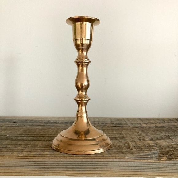 Brass candlestick 6” tall - Picture 1 of 4